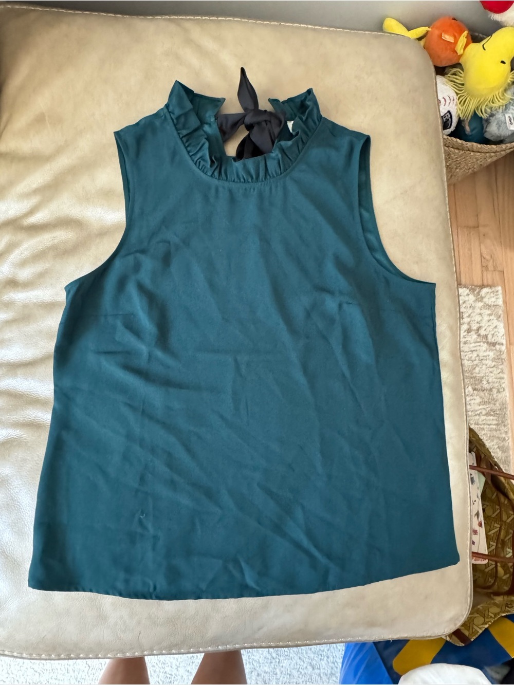 J Crew Sleeveless Ruffle Neck